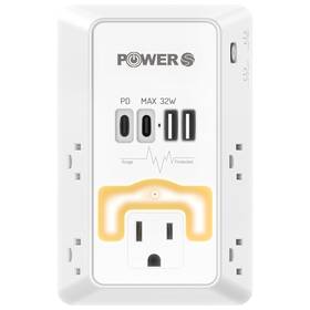 Ps-827sb Power S 20w Pd Fast Charging Wall Outlet With Usb Ports 2c2a Electrical ... Ship