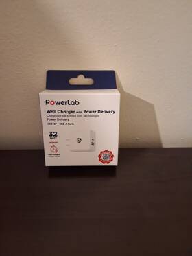 Powerlab 738516539119 Wall Charger With Power Delivery By Powerlab. Usb-c Usb-a Ports. Brand New