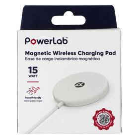 G00045led4 Powerlab 15w Magnetic Wireless Charging Pad - White