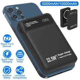 Powermaster 717971906858 Portable Charger With Built In Cables Fast Charging Slim Travel Power Bank Battery