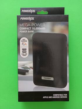 10cp-24 Powerxcel 10cp-24/1907 Mega-power Compact 10 000mah Power Bank For Apple And Android Devices