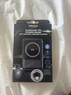 715209 Powerxcel 5000mah Pd Power Bank With Magnetic Wireless Charger New Sealed Box