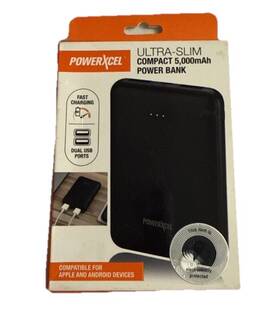 Powerxcel 841133117407 Ultra-slim Compact 5 000 Mah Power Bank Apple And Android Fast New