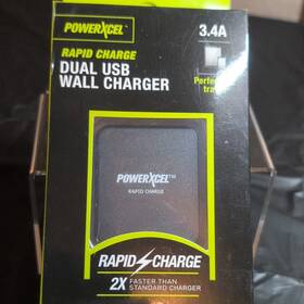 0184bli Powerxcel Rcw-24/0184bli Fast Charge 3.4a Dual Usb Wall Charger 2-port Foldable Plug Black 0184bli Powerxcel Rcw-24/0184bli Fast Charge 3.4a Dual Usb Wall Charger 2-port Foldable Plug Black