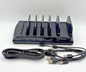 Powstick Hnt-pd1306 60w 6-port Usb Fast Multi Charger Station - New 1351