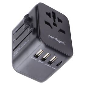 Prodigee 810023954538 Energee World Traveler Usb-c/usb-a Ac Travel Adapter - Black