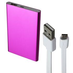 Professional Mobile Supply 315856962717 10k Mah Slim Portable Power Bank - Pink Gloss