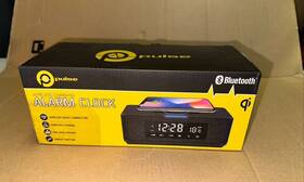 Pulse Qi 047532917925 Wireless Charging Alarm Clock With Dual Brand New