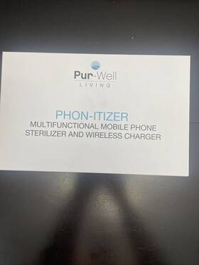 Pur-well Living 850009547521 Phon-itizer Multifunctional Mobile Sterilizer And Wireless Charger