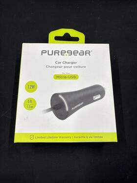 62804pg Puregear 12w/2.4a Micro-usb Car Charger - Black