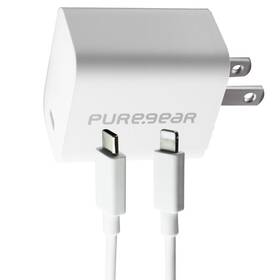 63576pg Puregear 20-watt Lightspeed Usb-c Wall Charger With Mfi Cable For Iphone - White