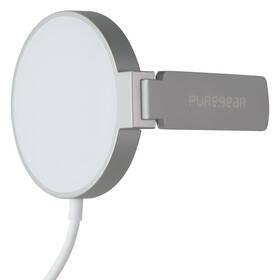 64712pg Puregear 15w Wireless Qi Fast-charging Magnetic Pad For Magsafe With Kickstand