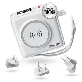 Pwrmobile 860010577219 Pwr Travel Pro 5-in-1 Power Bank 10 000mah With Built-in White