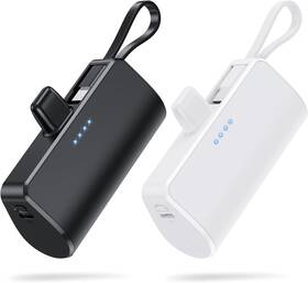 Hx45h1 Pxwaxpy 2 Pack Mini Portable Charger Power Bank For Iphone 2024 Upgraded 5200mah