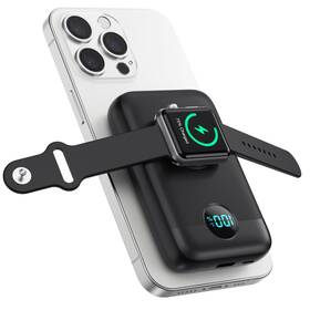 Px-bk-m4 Pxwaxpy Magnetic Portable Charger 10800mah 4-in-1 Wireless Power Bank With Iwatch Cha