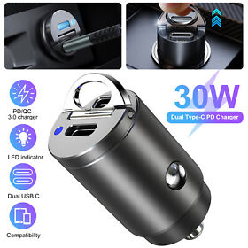 Qc 3.0 Dual Usb Charger Power Adapter Car Lcd Cigarette Lighter Socket Splitter
