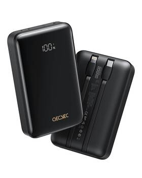 22.5w Qecvec 971119110437 Portable Charger 20000mah Power Bank Fast Charging High Capacity Cell