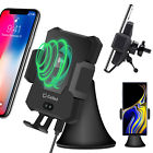Qi900-33975668 Hedocell Wireless Charger Phone Mount Auto Release Black 072057814633