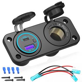 Mm1717 Qidoe Upgraded Version 12v Cigarette Lighter Socket Quick Charge 3.0 And Pd Us