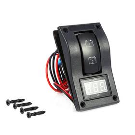 5864173849 Qiilu Rocker Switch Toggle 12v Dc Marine Boat Voltmeter Led Dual Battery Tes