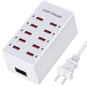 Qionmar 717181642027 Usb Charger 10-ports Charging Station For Multiple Devices Wall P