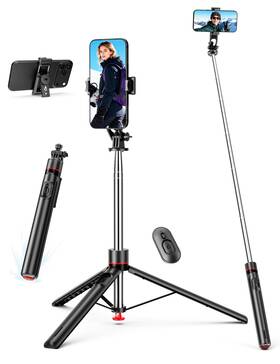 Tt02 Qirita 70ftft Automatic Tripod Extendable Selfie Stick Phone With Magnetic Black