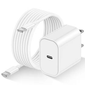 Rlc-381 Qkfon White Usb C Fast Charger Block With 6 Feet Charging Cable For Phone