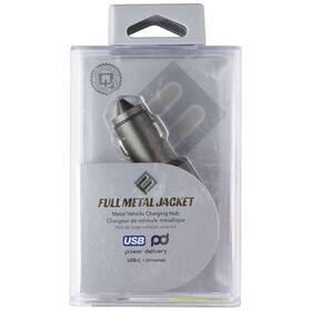 Qmadix 845624033238 Full Metal Jacket Usb-c Power Delivery Car Charger - Silver