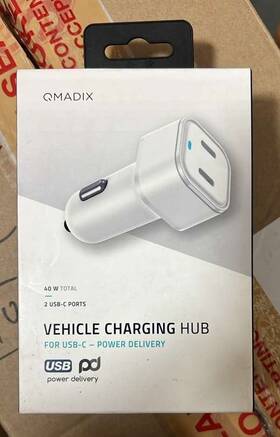 Qmadix 845624034556 Vehicle Smart Charging Protective Device Hub For Usb-c-power