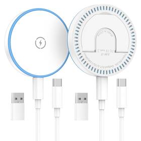 Qntry 707999686351 Magsafe Charger 2 Pack 15w Magnetic Wireless Fast Charging White
