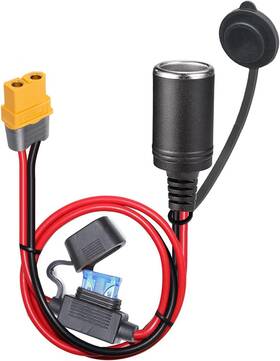 P-xt60 Qofowin 12awg Xt60 To Motorcycle Female Cigarette Lighter Socket 12v-24v Extension Ca