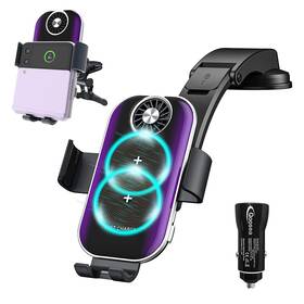 Sj-010 Qoosea For Z Flip 5 Car Mount 4 15w Dual Coils Fast Wireless Ch