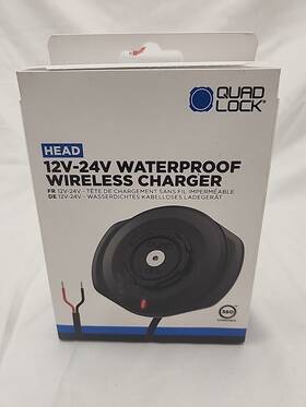 Qlh-hw-wch-2 Quad Lock 12v - 24v Waterproof Wireless Charging Head Black With Surge Protectio