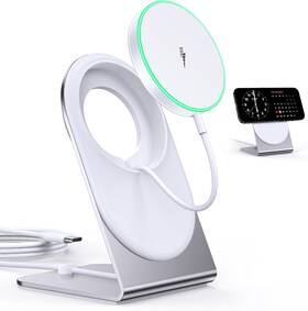 C208a Qyqboon Magnetic Wireless Charger Stand Certified 15w Fast Mag-safe White