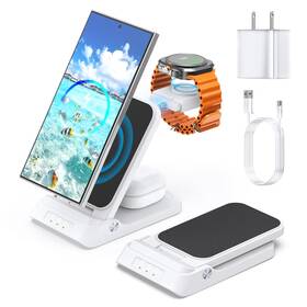 R Raugee 744603933739 3-in-1 Foldable Charging Station For Samsung Galaxy S25 S24 S23 Compact 15