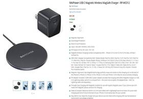 Rp-wc012-us Ravpower Usb C Magnetic Wireless Magsafe Charger - Rp-wc012