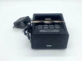 Rc127i-a Rca 127i-a Iphone Ipod Charging Dock Alarm Clock Radio Black Led