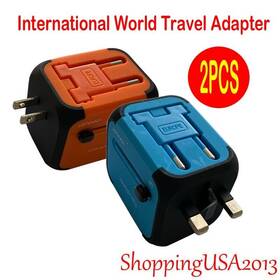 Readaeer 679874108626 2 Pcs International Universal Travel Adapter Usb Charger Power Converter B O