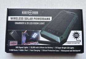 Ready Hour 810355027870 Solar Power Bank 20 Led Light Sos Emergency Charger Portable Camping