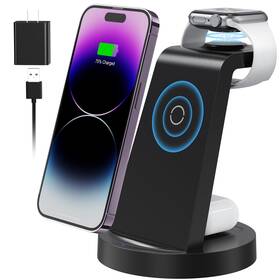 Cw350 Redkjy 726634205955 3 In 1 Charging Station For Apple Device Wireless Charger Iphone 16e 16