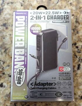 Remax 954851218067 Powerbank 10000 Mah 2 In 1 Charger And New Box