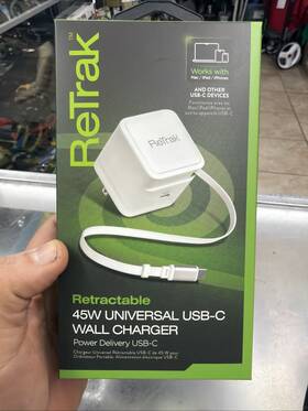 Etrwc45 Retrak Retractable 45w Universal Usb-c Wall Charger #etrwc45