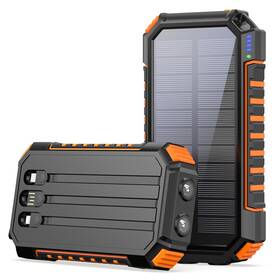 T11x Riapow Solar Charger Power Bank - 27000mah Portable Phone With Built-in Usb