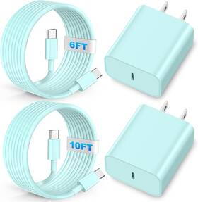 Zyh-j06 Riofxqin Compatible With Iphone 16 15 Charger 2pack 20w Fast Charging Wall Green
