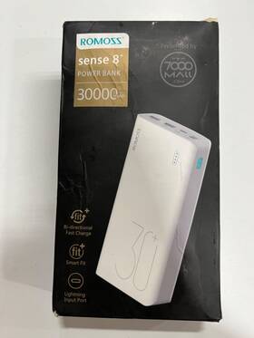 Romoss 958377505991 Power Bank Sense 8p 30000mah 18w Type C Pd Fast Charge Portable Charger