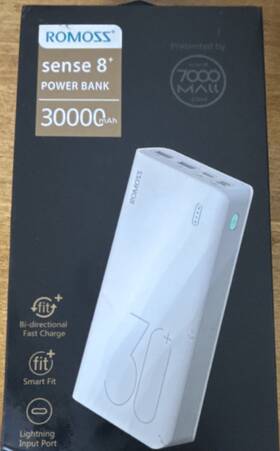 Romoss Php30-pro Sense 8 Php30 Pro 30000mah 4-port Fast Charge Power Bank White Usb-c