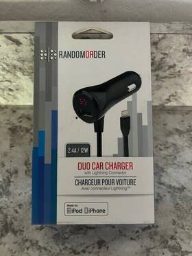 Rondomorder 781420061986 New Randomorder Duo Car Charger With Micro-usb Connector 2.4a / 12w