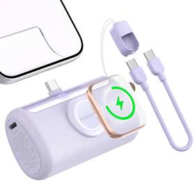 D5-10000 Rorry Palmgo Portable Charger 10000mah Pd 22.5w Fast Charging Mini Purple