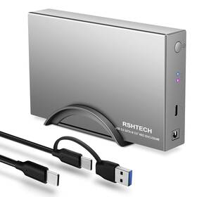 Rsh-339c Rshtech Hard Drive Enclosure Upgraded Version 3.5 Inch Aluminum Usb C To Sata Ext