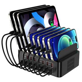 Ruanszz 702163222991 Charging Station For Multiple Devices 16 Port Usb Fast Black